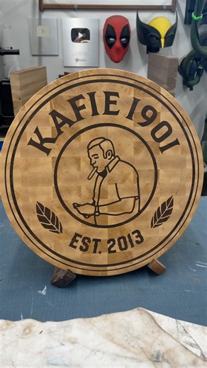 Custom logo inlay cutting board #woodworking #cuttingboards #cncwoodworking
