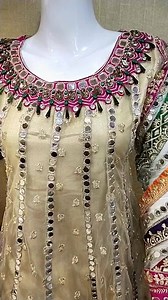 New arrival lengha collection fine embroidery mirror work and thread work Size: S M L Contact on WhatsApp+923128266122 | Farhan Collection | Facebook