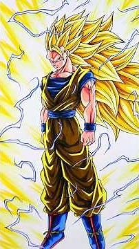 Drawing Goku SSj3 Full Body #shorts