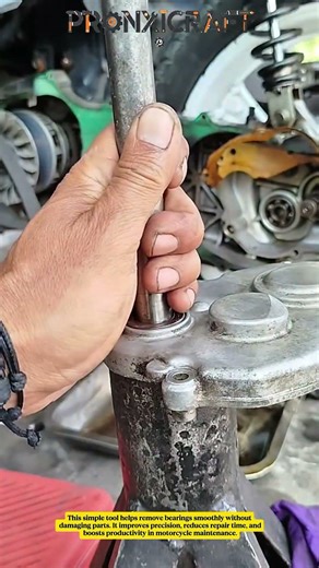 DIY Bearing Removal Tool | Fast Motorcycle Repair Hack 🏍️🔧