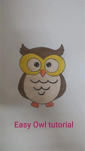 Cute Owl Drawing Tutorial for Kids & Beginners #drawing