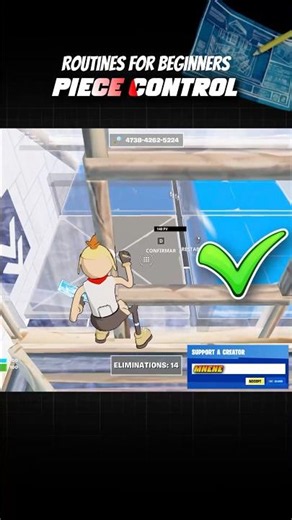 PRACTICE ROUTINES FOR BEGINNERS✅ PIECE CONTROL MAP🔥 #fortnitemap #fortnitepractice #piececontrolmap