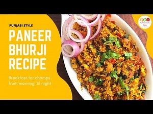 How to make punjabi style paneer bhurji recipe at home easily.