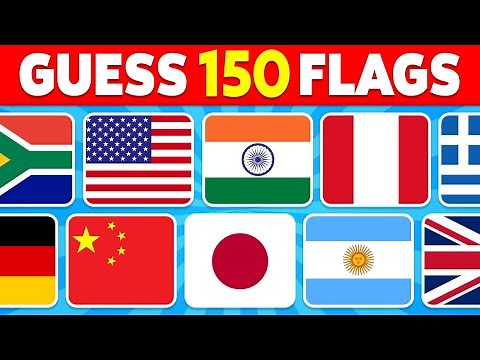 Guess The Country By The Flag Quiz 🚩 | Can You Guess 150 Flags?