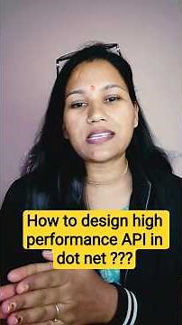 #day5 how to design high performance API in .Net?? #dotnet #interview #softwareengineer #rctechlife