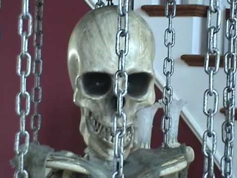 Life Size Animated Caged Skeleton with Stand www.doll-lovers-paradise.com