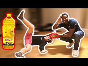 OIL FLOOR SLIP PRANK ON ROOMMATES *GONE WRONG*