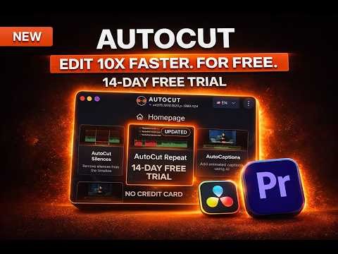 Edit Videos 10x Faster in Premiere Pro & DaVinci Resolve (AutoCut)
