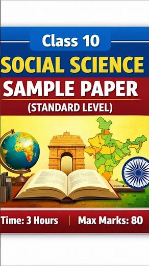 Class 10 SST Sample Paper 2026 | Full Board Paper Standard Level + 20 MCQs | CBSE Social Science