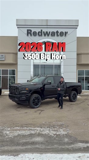 2026 Ram 3500 Bighorn Night Edition | 6.7L HO Cummins & 12-Inch Display | Adrian at Redwater Dodge