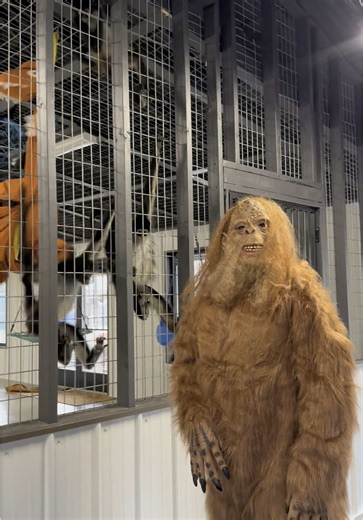 Sasquatch came to visit the monkeys today. Kevin’s not so sure this time 🤣