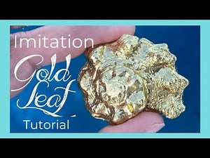 GOLD Leaf a Shell (using imitation gold leaf) 🐚 for beginners