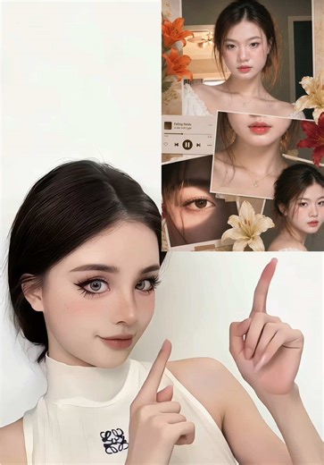 #capcut #capcutpioneer #capcutnow super eye-catching nito lalo na kung mahilig ka sa dewy skin makeup tutorial look at messy bun tie tutorial style 🫶 at may center-left music player na parang nagbibigay ng mood 🎶 Parang mini photoshoot na may storytelling ang dating—soft, intimate, at medyo nostalgic 🌿 just mix creativity prompts and let AI do the magic ✨ Itong photo set na ‘to feels like soft, dreamy golden hour vibes ✨ may delicate necklace pa at off-shoulder white top na nagbibigay ng soft