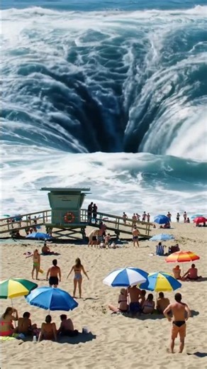 WHIRLPOOL TERROR: Ocean Sucks Beach Into Vortex! (Caught on Camera) #WhirlpoolBreak #OceanWhirlpool