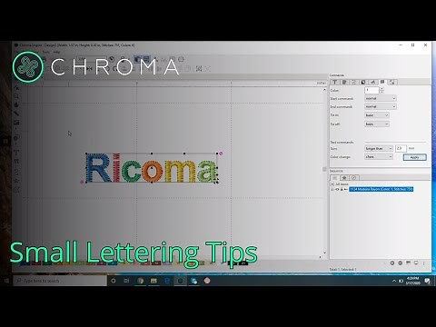 Small Lettering Tips (Inspire, Plus, Luxe) | Chroma Digitizing Software
