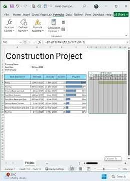 How to Highlight Today's Column in Your Excel Gantt Chart #excel #spreadsheetmagic #excelfunction