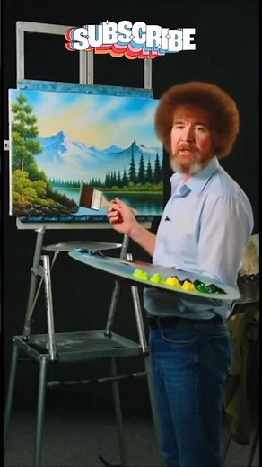 Bob Ross Paints a Tree… Then Zones Out Like He Saw Something Wild#shorts #youtubeshorts #viral