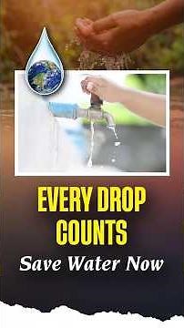 Every Drop Counts, Save Water Now | #WorldWaterDay