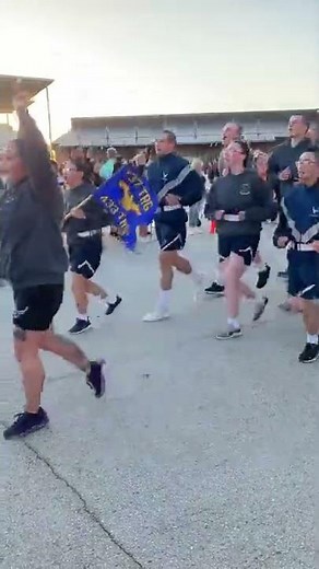 Airman’s Run before BMT graduation at Lackland AFB