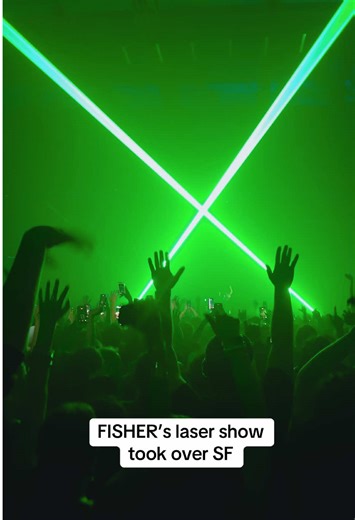 FISHER ripping it up with a wild light show in SF 🔥✨@FISHER #fisher #techno #edm #rave #sanfrancisco