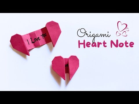 EASY ORIGAMI HEART NOTE | DIY PAPER HEART WITH SECRET MESSAGE | FUN PAPER CRAFT FOR GIFTS & LETTERS