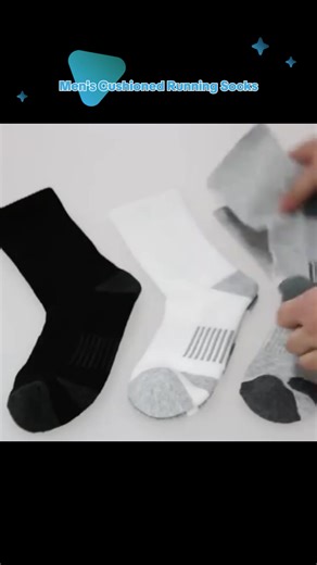 Men's 6-Pack Cushioned Running Socks with Arch Support