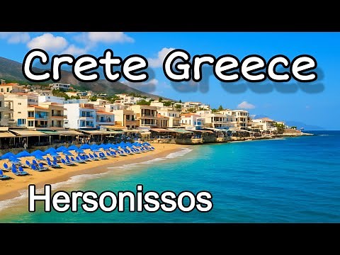 Crete Greece Hersonissos - a Beach Promenade Walking tour 2025 4K