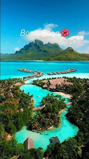 📍 places on earth with the bluest water! 🌺Bora bora edition🌺 #borabora #travel #paradise #explore