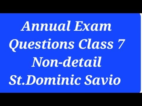 Catechism class 7 Non-detail Annual Exam Questions.