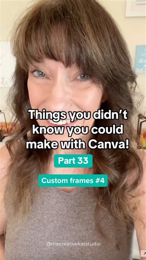 Kat Cornell | Canva Tips + Training on Instagram: "Canva’s new update just made custom frame creation so much easier! 🎨 Now you can design your own patterned frames using Canva’s new shape library, perfect for creative layouts, product mockups, or unique visual effects. Combine multiple shapes, convert them into a frame using Photopea, and then import them back into Canva for something totally original. Bonus tip: you can now add borders to your frames and even match them to your image colors f
