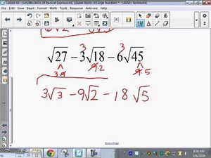Saxon Algebra 1 - Lesson 66 - Simplification of Radicals and Square Roots of Large Numbers