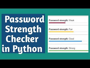 Python Code to Check your Password Strength | Password Strength Checker Tool | Tutorial in Hindi |