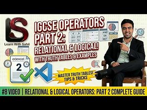 Python Operators (part 2) | Relational & Logical Operators in Python | IGCSE Computer Science