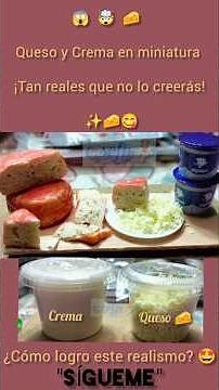 💡¿Cómo se hace queso🧀🥛 y crema tan pequeños? 🤯 ¡Te lo muestro! 😱No creerás lo fácil que es.😁