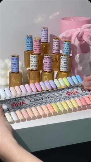 DND Gel on Instagram: "🎀⛲️🫧 @heygreatnails serving up flirty lace, satin bows, and the perfect pastel hues from our newest DIVA Collection Collection 🍡🦢🎀 colors used: 🍰 DV073 Cheesecake , ☁️ DV074 Creampuff, 🌸 DV099 Blush Blossom, ⛲️ Periwinkle Tides + 2443 Sheer Sugar & Top Coat _____ #dndnails #dndgel #dndgelpolish #coquettenails #springnails #pinknails #bluenails"