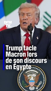 "Tu fais profil bas": Donald Trump tacle Emmanuel Macron lors du sommet de la paix à Gaza | BFMTV