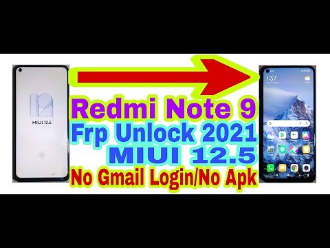 Redmi Note 9 MIUI 12.5 Frp Bypass Without Pc || New Trick 2021 || Bypass Google Account 100% Working