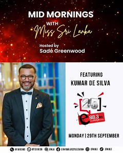 2.6K views · 3 comments | Award winning media personality and extended E FM Your Lifestyle Station family member, Kumar de Silva joins our very own Sade Greenwood ! ✨ We’re expecting lots of juicy stories, laughter, and more on Mid Mornings with Miss Sri Lanka!  #Efm #yourlifestylestation #lka #midmorningswithmisssrilanka | E FM Your Lifestyle Station | Facebook