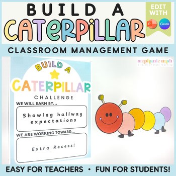 April Whole Class Rewards System | Caterpillar Class Management Game for Spring