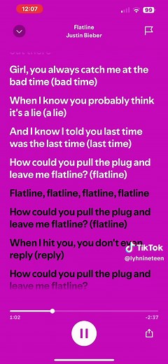 Flatline: Justin Bieber Lyrics and More