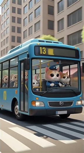 Cute Cat Bus Driver Helps Old Lady Cat 🚌🐱❤️ #CuteCats #CatShorts #Wholesome #viral #cat #adorablecat