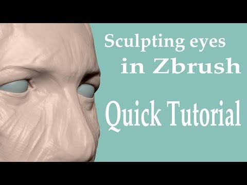How to sculpt eyes in zbrush- quick tutorial