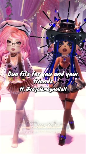 Matching outfits for you and your friends in royale high!! (Yes this is a repost…) Special thanks to @˗ˋˏ𓆩ʀᴏʏᴀʟᴇ ᴍᴀɢɴᴏʟɪᴀ𓆪ˎˊ˗ for the collab 💙💙 #royalehigh #roblox #rh #trendy #outfits