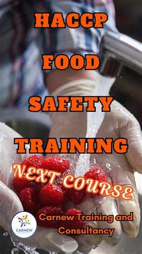 🍽️ Primary Food Safety Training (HACCP) 🍽️ Do you work in an environment where food preparation takes place? If so, did you know that a Primary Food Safety course is a legal requirement for all food handlers? ✅ Stay compliant ✅ Protect customers & staff ✅ Gain essential food safety knowledge 📍 Training options available: • At our training centre • Online via our website • On-site group training at your workplace 👉 Book your place today: 🌐 www.carnewtdc.ie 📞 053 94 26555 (Customer Care Team
