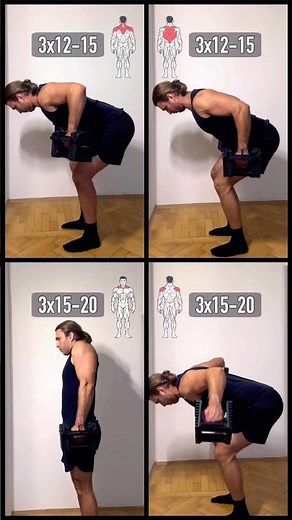 The Best Dumbbell Back Workout (At Home) #shorts