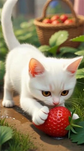 Strawberry field tour with kitty 🐱