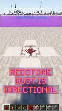 The way REDSTONE DUST sends POWER is DIRECTIONAL! | Redstone with PsiVolt #minecraft #redstone