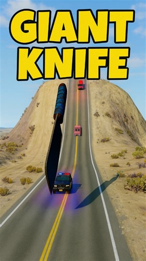 CrashX on Instagram: "What did they put on the road?! 🤯 Wait for the bus at the end! #Reels #Viral #FYP #Challenge #Destruction #BeamNG #BeamNGDrive #CrashTest #Simulation #Physics #Knife #Slicing #CarCrash #SchoolBus #TruckCrash"