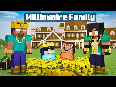 Alpha and Tikawar Got Adopted By SCARY RICH Family in Minecraft!