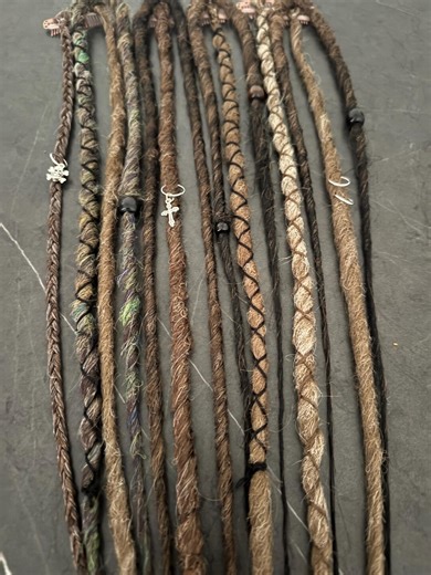 Handmade Clip-in Dreadlock Extensions • Boho Festival Hair • Natural Earth Tones • Clips Included - Etsy